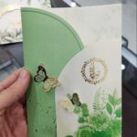 کارت عروسی پروانه ای سبز دو برگ