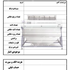 فایل فاکتور سورتینگ و بسته‌بندی برنج