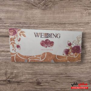 کارت عروسی تک برگ طرح wedding